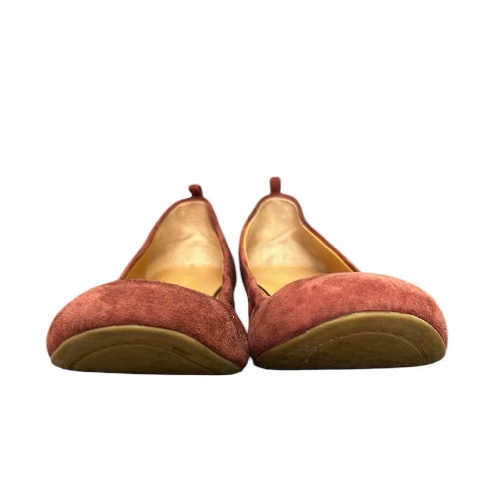J. Crew Plum Purple Cece Suede Leather Ballet Flats Slip-On Hidden‎ Wedge 6.5